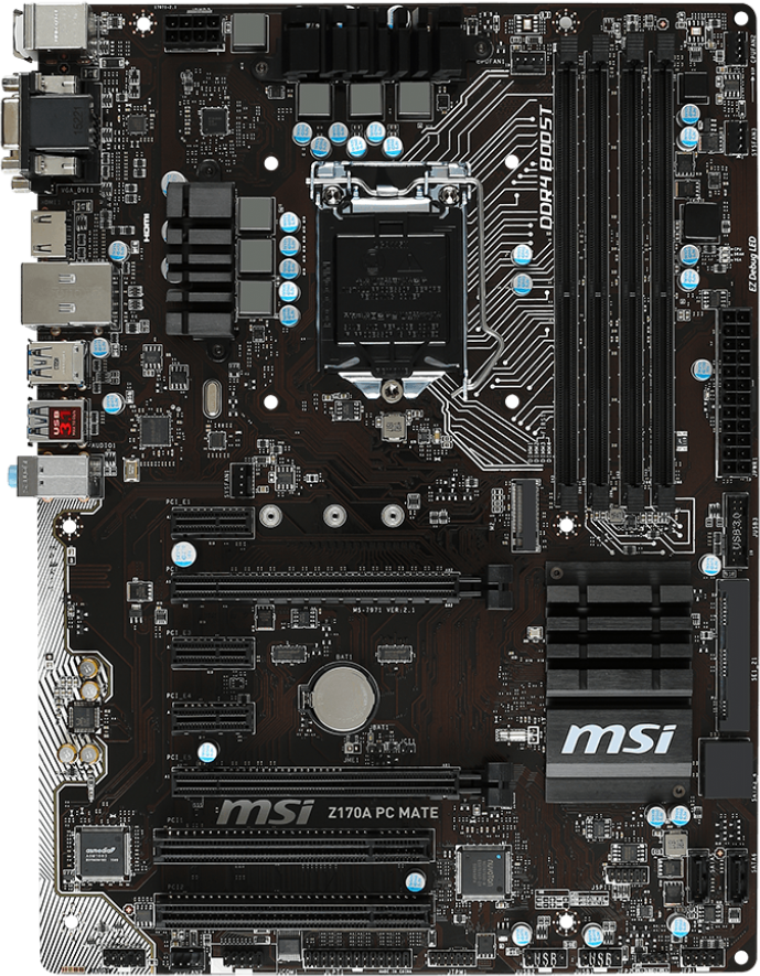 Msi Z170a Pc Mate Motherboard Specifications On Motherboarddb